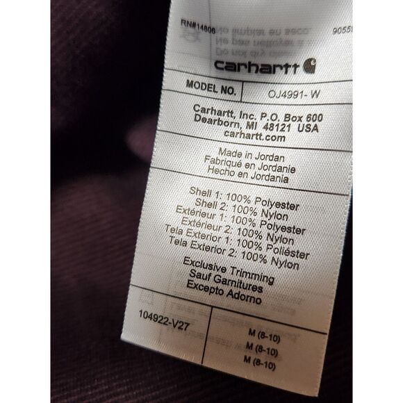 Carhartt Women’s Fleece Pullover | Size M | Blackberry Heather | 1/4 Snap | NWT - Picture 4 of 11